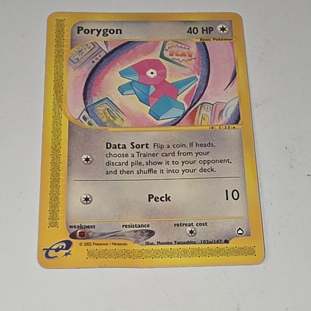 Pokemon Porygon 103a/147 Aquapolis e-Series TCG Card 2002